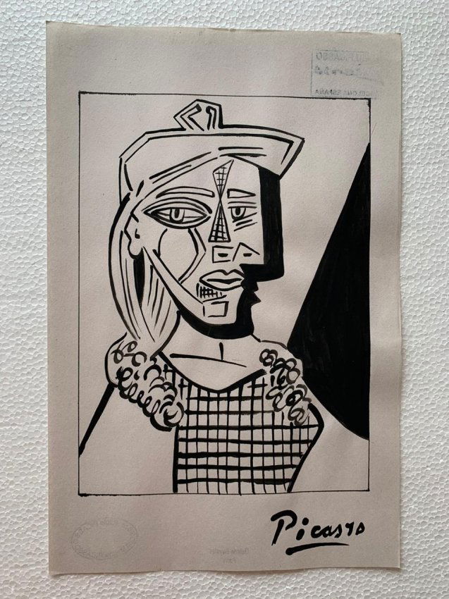 Pablo Picasso Drawing on paper signed, sealed (1 of 2)