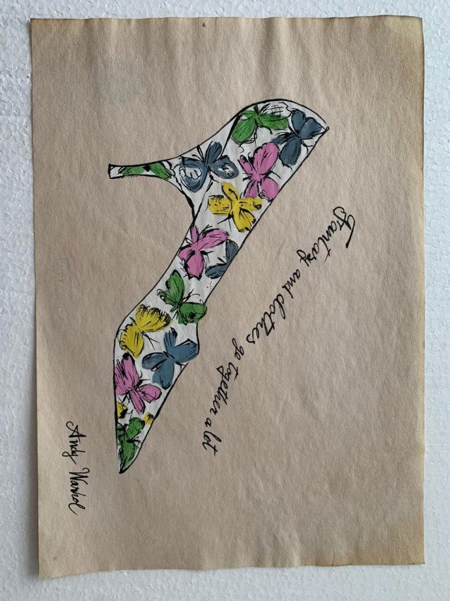 Andy Warhol mixed media on paper signed, sealed (1 of 2)