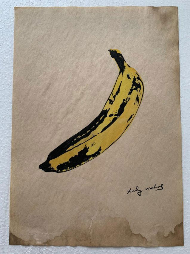 Andy Warhol mixed media on paper signed, sealed (1 of 2)