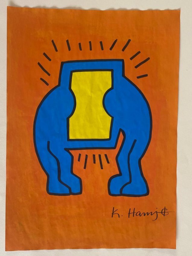 Keith haring mixed media drawing,sealed-in the style of: Keith haring mixed media drawing signed & stamped.------------------ Measures: 12\\\\\\\\\\\\\\\\\\\\\\\\\\\\\\\\\\\\\\\\\\\\\\\\\\\\\\\\\\\\\\\\\\\\\\\\\\\\\\\\\\\\\\\\\\\\\\\\\\\\\\\\\\\\\\\\\\\\\\\