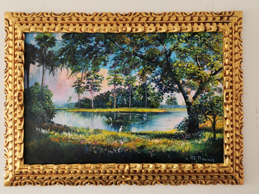 A. E. Backus oil on canvas, signed -in the style of (1 of 8)