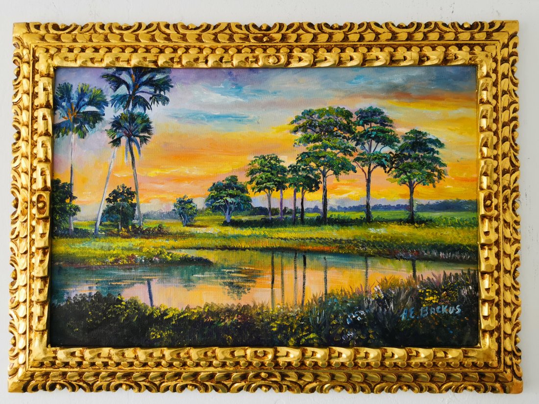 A. E. Backus oil on canvas, signed -in the style of (1 of 8)