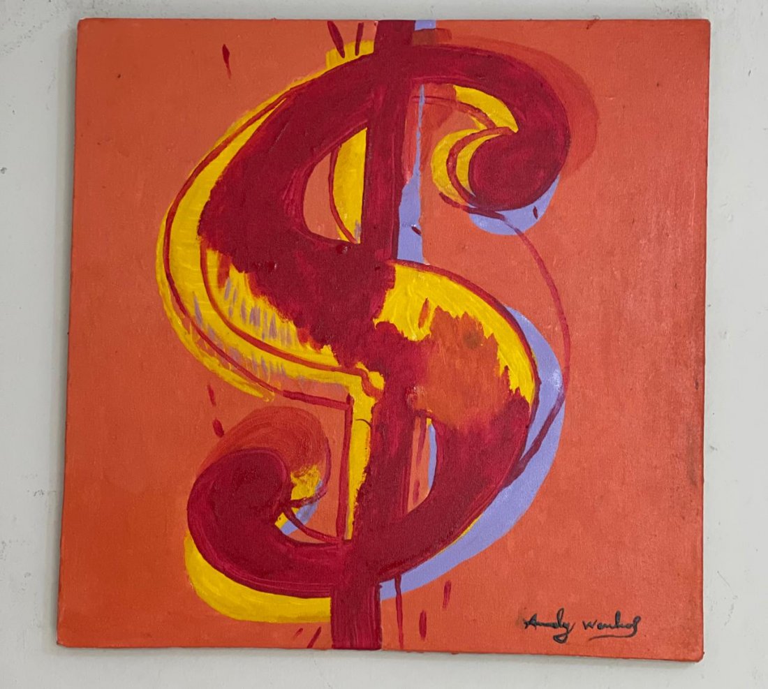 Andy Warhol Oil on Canvas, sealed -in the style of (1 of 8)