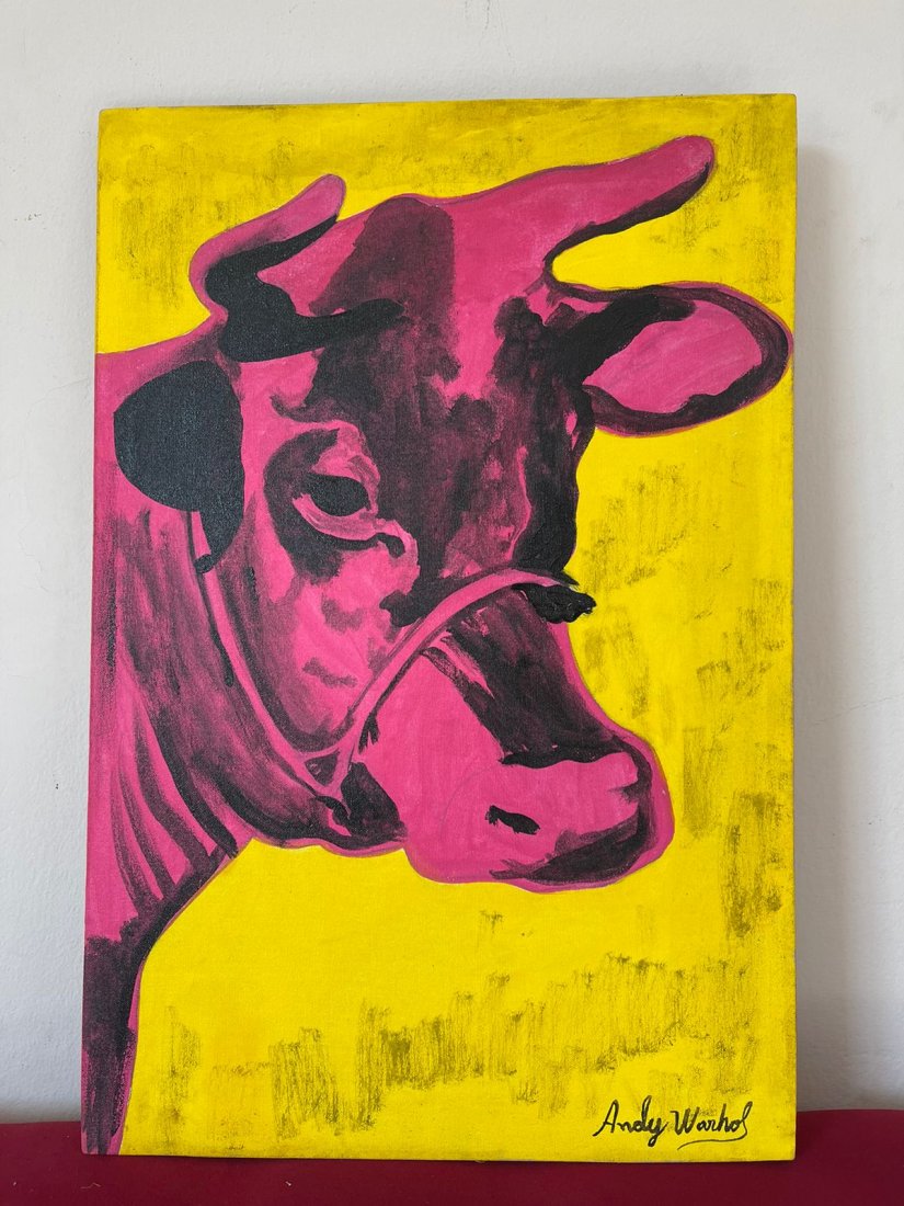 Andy Warhol Oil on Canvas, sealed -in the style of (1 of 12)