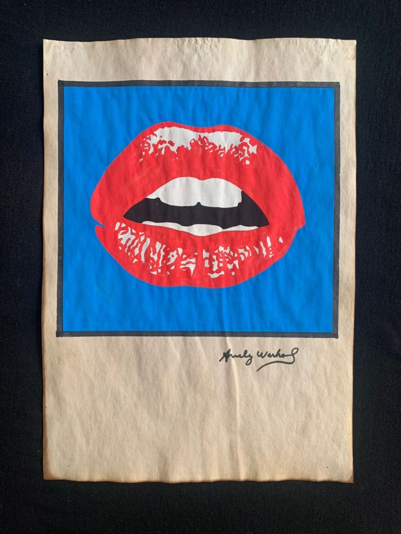 Andy Warhol mixed media drawing, sealed-in the style of: Andy Warhol Drawing on paper mixed media signed and sealed.------------------Andy Warhol was an American artist, film director, and producer who was a leading figure in the visual art movement known a