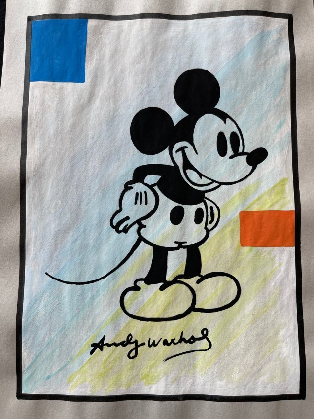 Andy Warhol mixed media drawing, sealed-in the style of: Andy Warhol Drawing on paper mixed media signed and sealed.------------------Andy Warhol was an American artist, film director, and producer who was a leading figure in the visual art movement known a