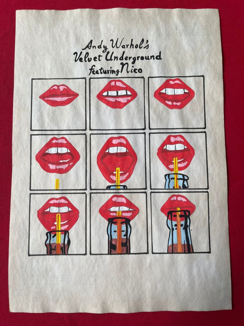 Andy Warhol mixed media drawing, signed-in the style of: Andy Warhol Drawing on paper mixed media signed & sealed.------------------Andy Warhol was an American artist, film director, and producer who was a leading figure in the visual art movement known as 