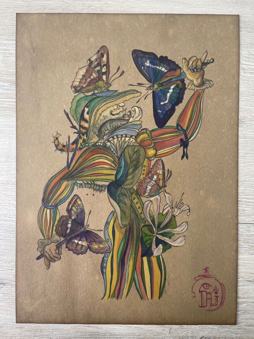 Salvador Dalí Drawing on paper, Signed- in the style of (1 of 2)