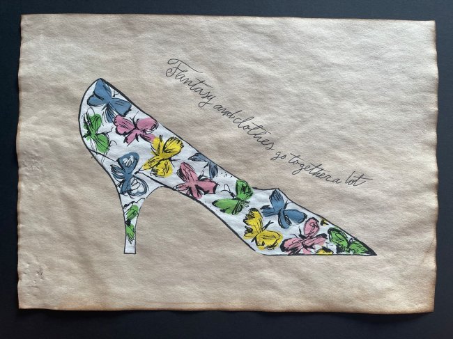 Andy Warhol mixed media drawing, signed-in the style of: Andy Warhol Drawing on paper mixed media signed & sealed.-----------Andy Warhol was an American artist, film director, and producer who was a leading figure in the visual art movement known as pop art