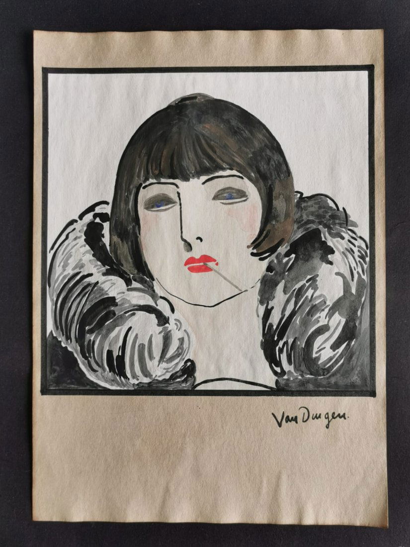 Kees Van Dongen Drawing on paper (In the style of) (1 of 4)