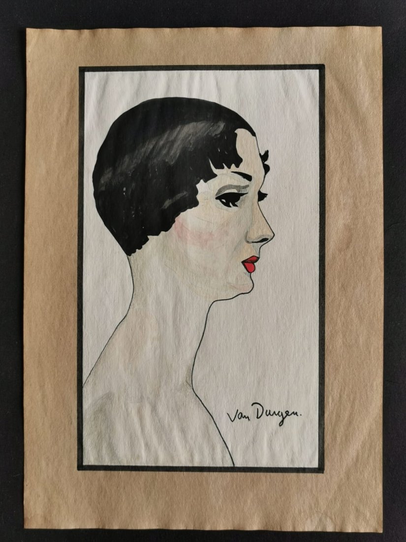Kees Van Dongen Drawing on paper (In the style of) (1 of 4)