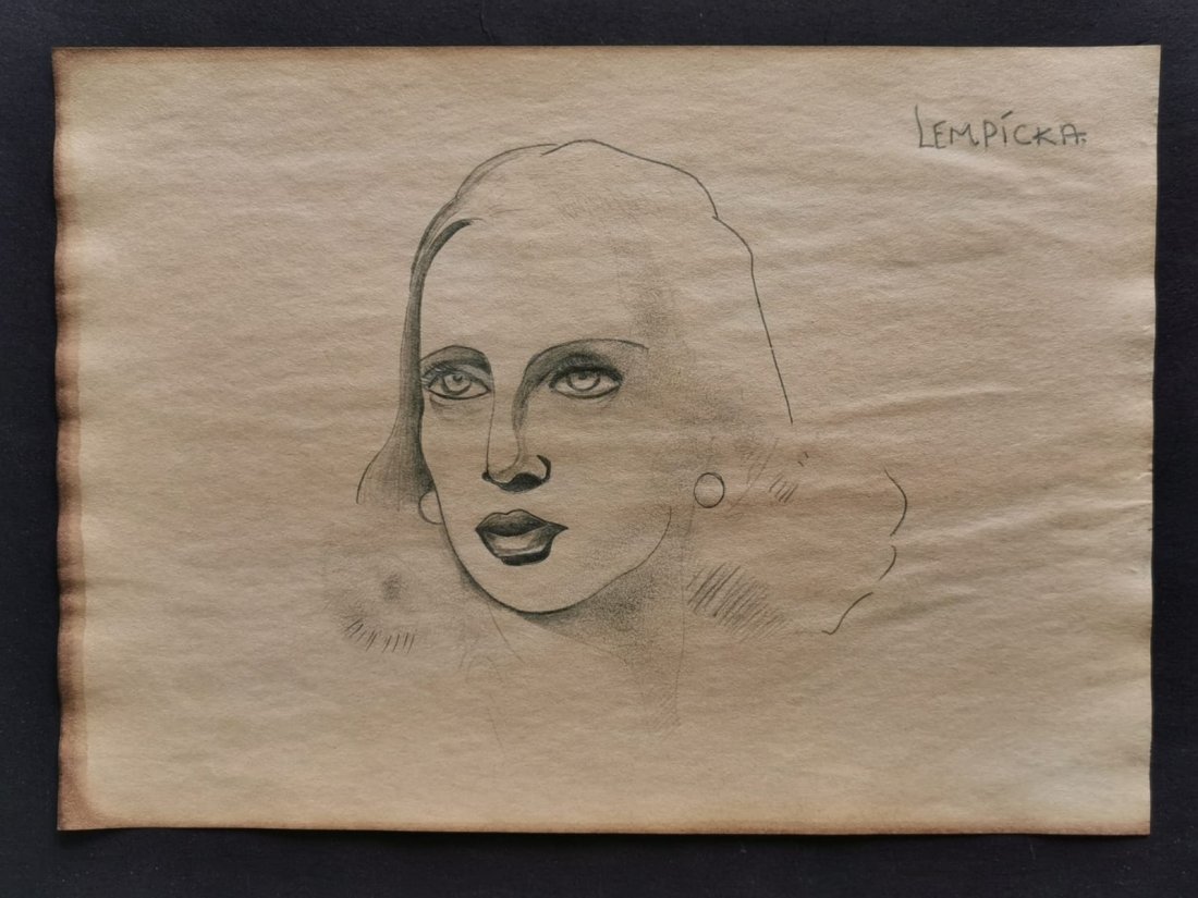 Tamara de Lempicka drawing on paper (In the style of): In the style of Tamara de Lempicka drawing on paper--------------Measures: 12" x 8" Inches aprox------------------------------------------Tamara de Lempicka was a polish painter who became an integral