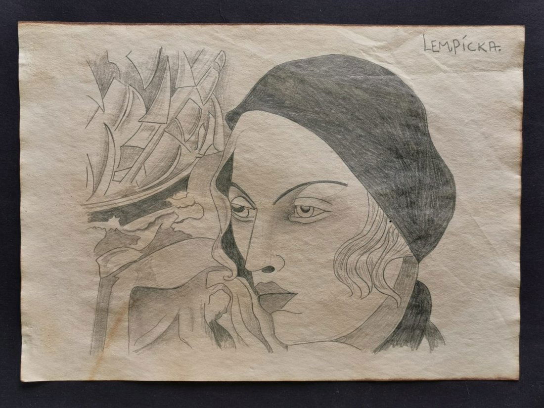 Tamara de Lempicka drawing on paper (In the style of): In the style of Tamara de Lempicka drawing on paper--------------Measures: 12" x 8" Inches aprox------------------------------------------Tamara de Lempicka was a polish painter who became an integral