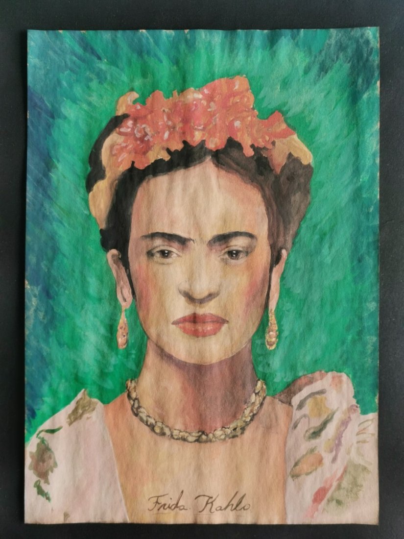 Frida Kahlo Drawing on paper - in the style of (1 of 4)