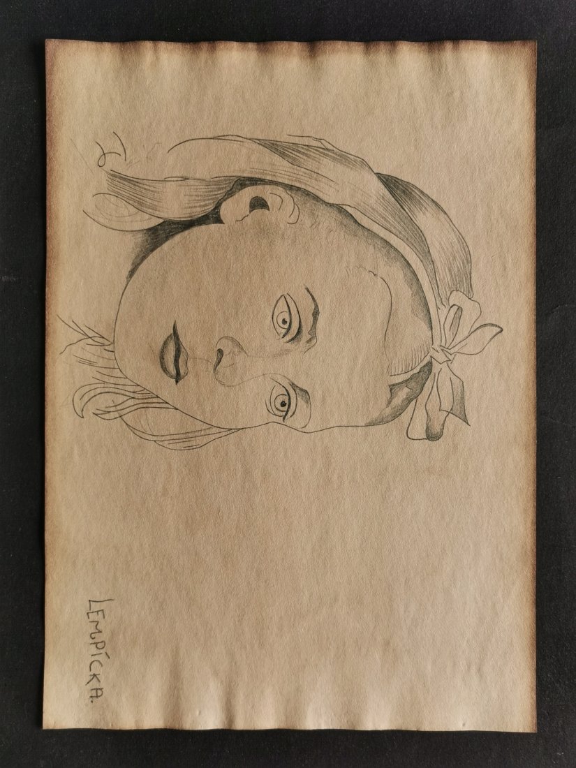 Tamara de Lempicka drawing on paper (In the style of): In the style of Tamara de Lempicka drawing on paper--------------Measures: 12" x 8" Inches aprox-------------------------------------Tamara de Lempicka was a polish painter who became an integral part