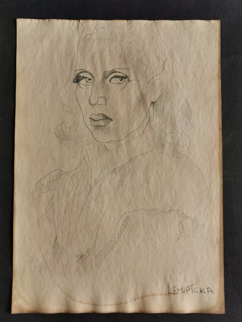 Tamara de Lempicka drawing on paper (In the style of): In the style of Tamara de Lempicka drawing on paper--------------Measures: 12" x 8" Inches aprox-------------------------------------Tamara de Lempicka was a polish painter who became an integral part