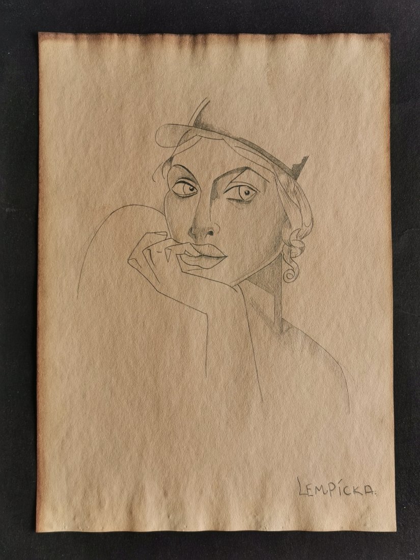Tamara de Lempicka drawing on paper (In the style of): In the style of Tamara de Lempicka drawing on paper--------------Measures: 12" x 8" Inches aprox-------------------------------------Tamara de Lempicka was a polish painter who became an integral part