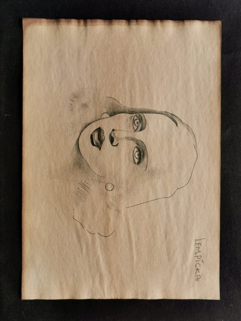 Tamara de Lempicka drawing on paper -In the style of: In the style of Tamara de Lempicka drawing on paper--------------Measures: 12" x 8" Inches aprox-------------------------------------Tamara de Lempicka was a polish painter who became an integral part