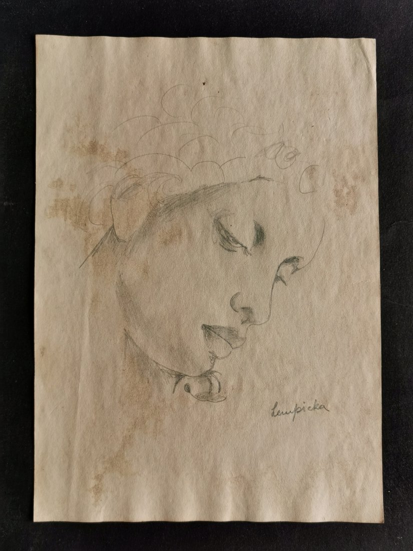 Tamara de Lempicka drawing on paper (In the style of): In the style of Tamara de Lempicka drawing on paper--------------Measures: 12" x 8" Inches aprox-------------------------------------Tamara de Lempicka was a polish painter who became an integral part