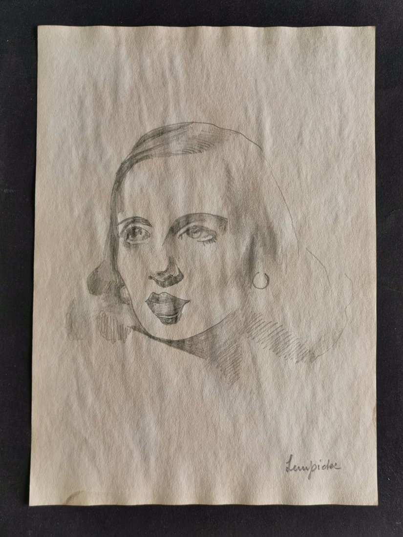 Tamara de Lempicka drawing on paper (In the style of): In the style of Tamara de Lempicka drawing on paper--------------Measures: 12" x 8" Inches aprox-------------------------------------Tamara de Lempicka was a polish painter who became an integral part