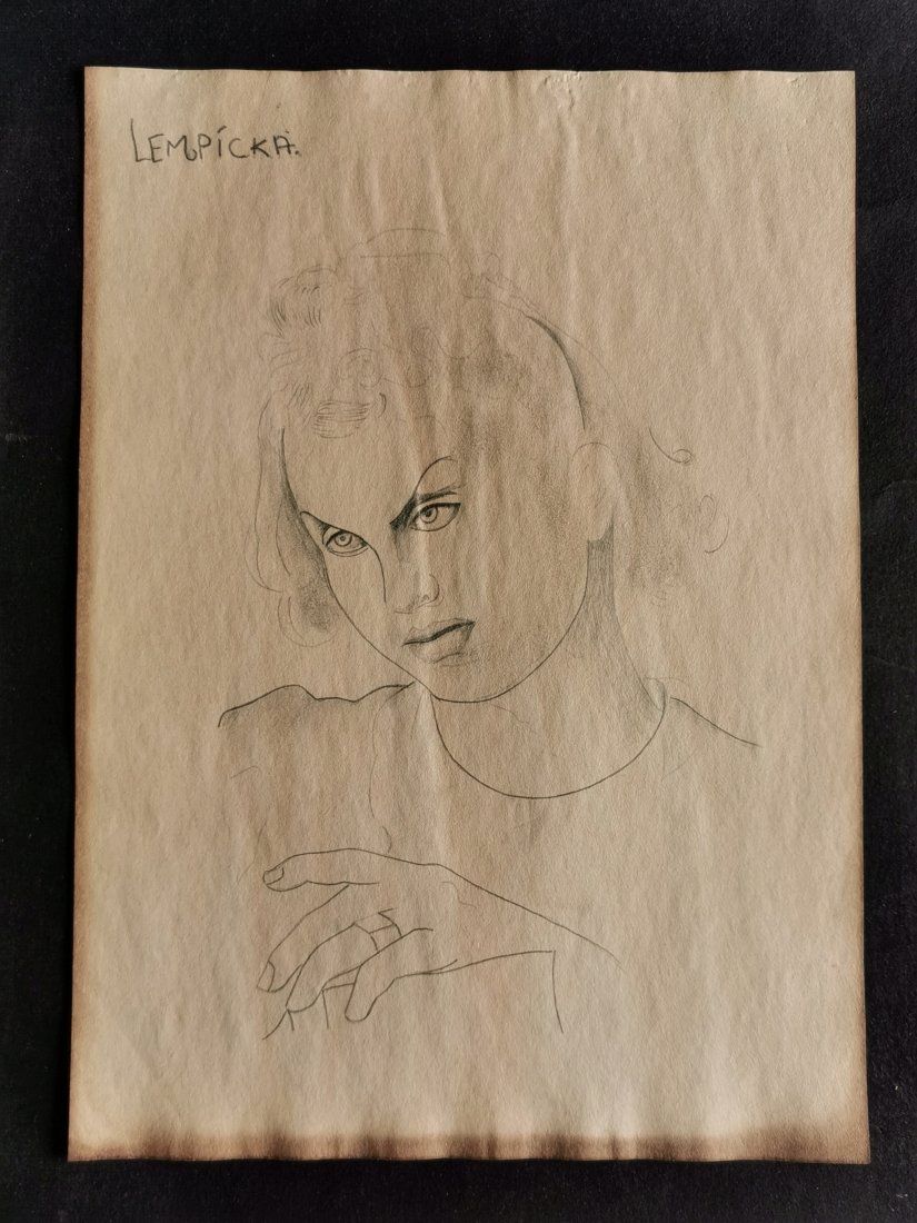 Tamara de Lempicka drawing on paper (In the style of): In the style of Tamara de Lempicka drawing on paper--------------Measures: 12" x 8" Inches aprox-------------------------------------Tamara de Lempicka was a polish painter who became an integral part
