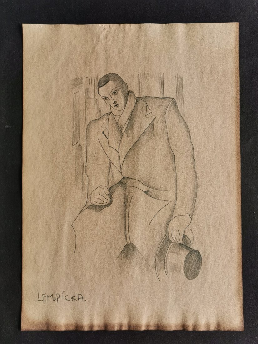 Tamara de Lempicka drawing on paper -In the style of: In the style of Tamara de Lempicka drawing on paper--------------Measures: 12" x 8" Inches aprox-------------------------------------Tamara de Lempicka was a polish painter who became an integral part