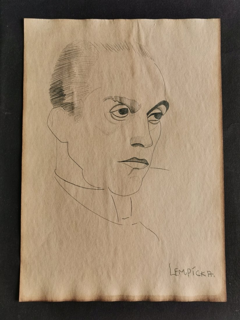 Tamara de Lempicka drawing on paper -In the style of: In the style of Tamara de Lempicka drawing on paper--------------Measures: 12" x 8" Inches aprox-------------------------------------Tamara de Lempicka was a polish painter who became an integral part