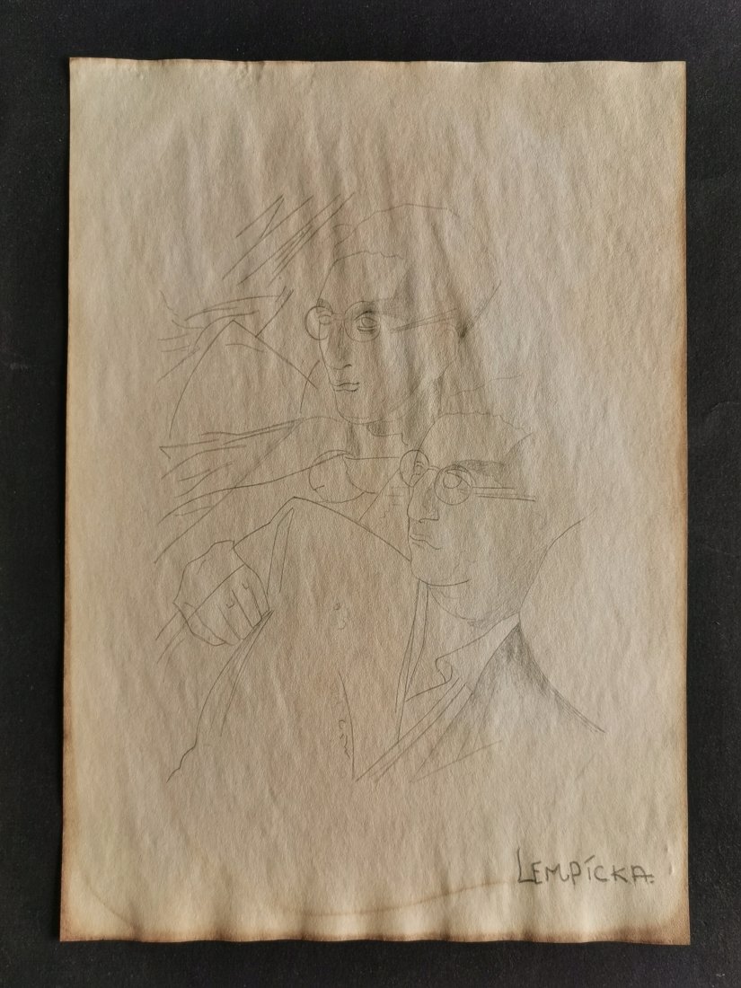 Tamara de Lempicka drawing on paper (In the style of): In the style of Tamara de Lempicka drawing on paper--------------Measures: 12" x 8" Inches aprox-------------------------------------Tamara de Lempicka was a polish painter who became an integral part