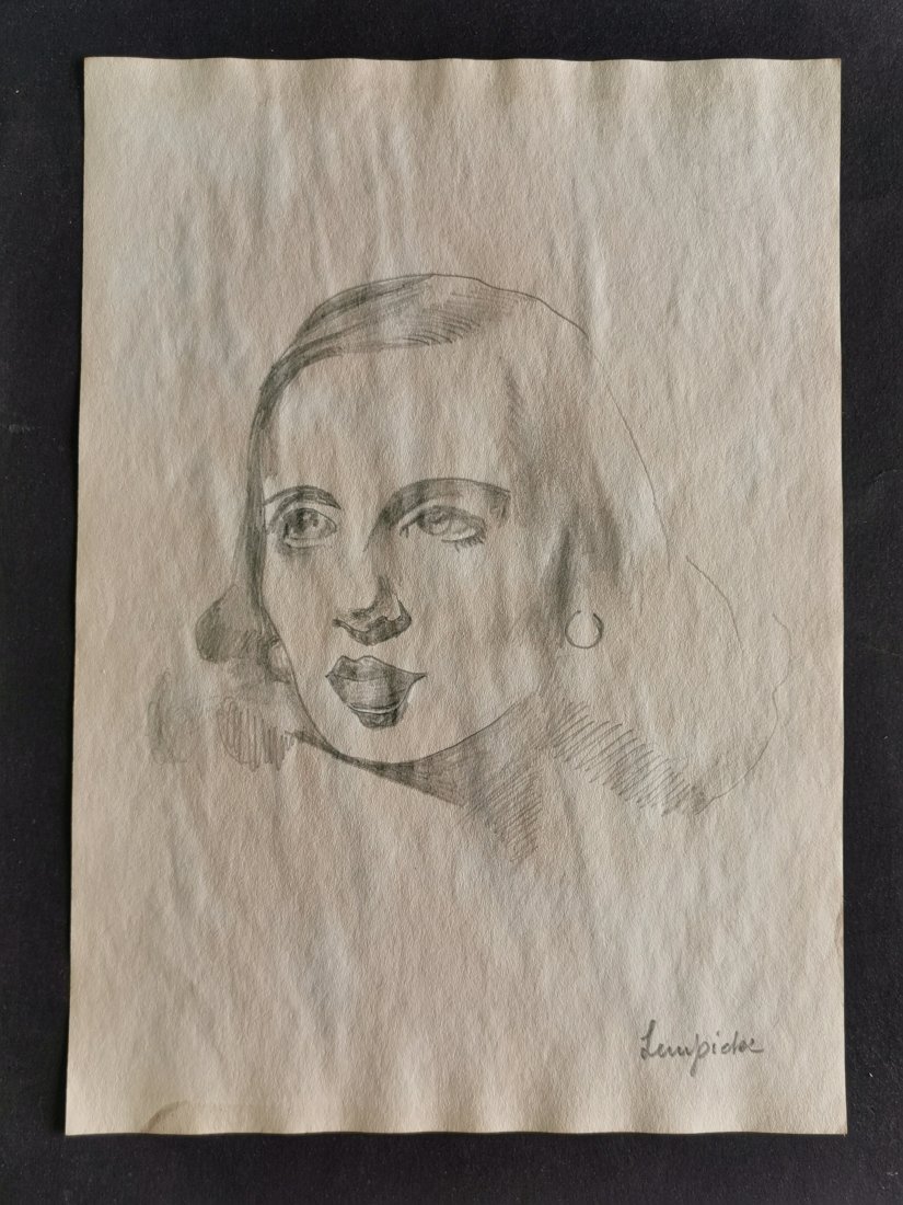 Tamara de Lempicka drawing on paper -In the style of: In the style of Tamara de Lempicka drawing on paper--------------Measures: 12" x 8" Inches aprox-------------------------------------Tamara de Lempicka was a polish painter who became an integral part