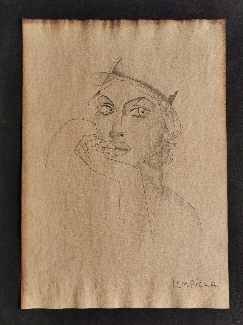 Tamara de Lempicka drawing on paper (In the style of): In the style of Tamara de Lempicka drawing on paper--------------Measures: 12" x 8" Inches aprox-------------------------------------Tamara de Lempicka was a polish painter who became an integral part