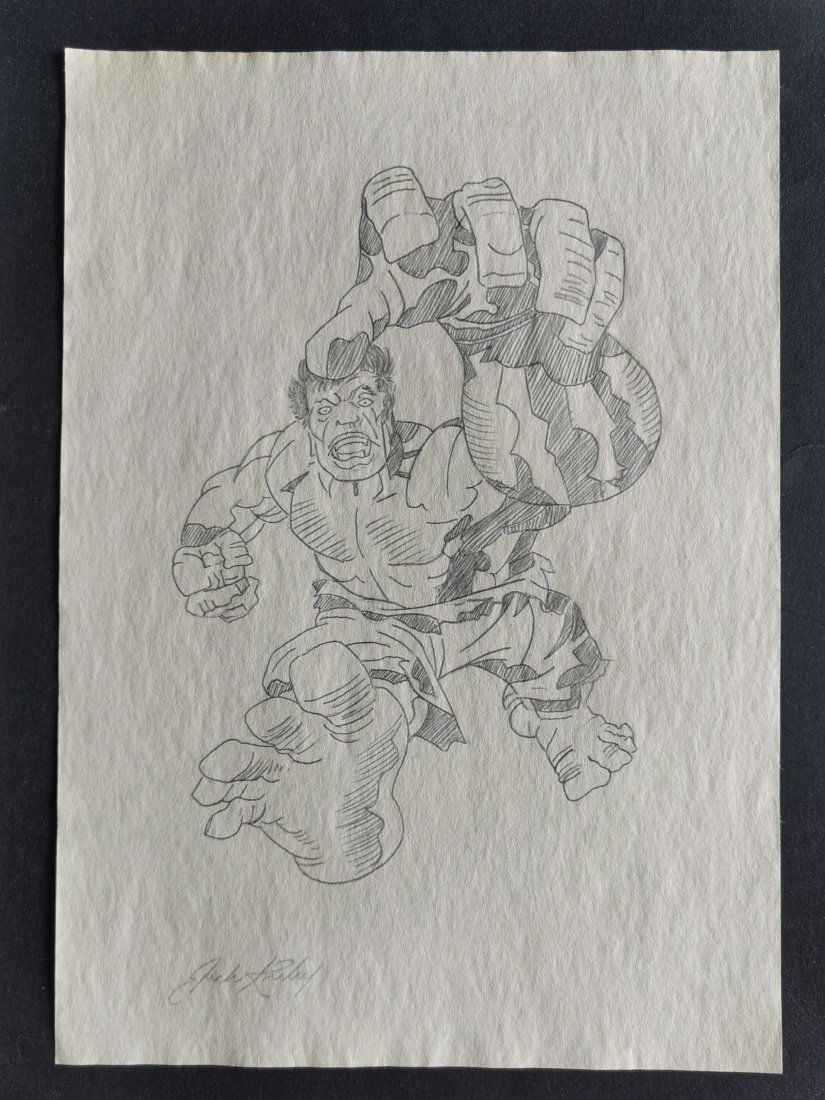Jack Kirby drawing on paper -In the style of: In the Style of Jack Kirby Drawing on paper-------------------Measures: 12" x 8" Inches aprox---------------------------------- Jack Kirby was an American comic book artist, writer and editor, widely