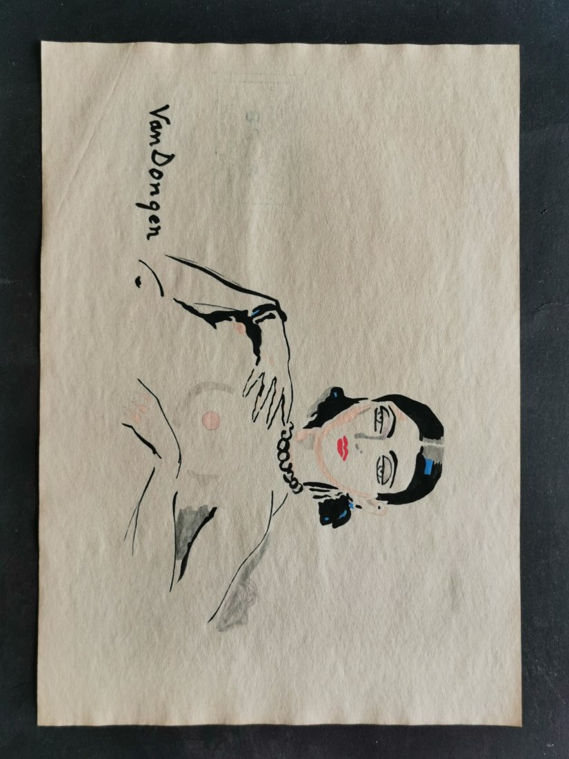 Kees Van Dongen Drawing on paper - In the style of (1 of 4)