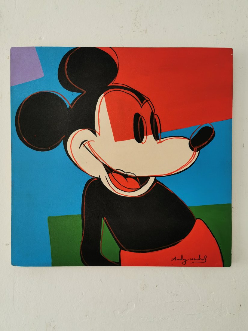 Andy Warhol Oil on Canvas painting - In the style of: In the Style of Andy Warhol oil on canvas painting------------------Measures: 15.7" x 15.7" inches aprox------------------------------Andy Warhol was an American artist, film director, and producer wh