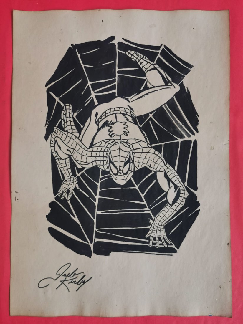 Jack Kirby drawing on paper - In the style of: In the Style of Jack Kirby Drawing on paper-------------------Measures: 12" x 8" Inches aprox---------------------------------- Jack Kirby was an American comic book artist, writer and editor, widely