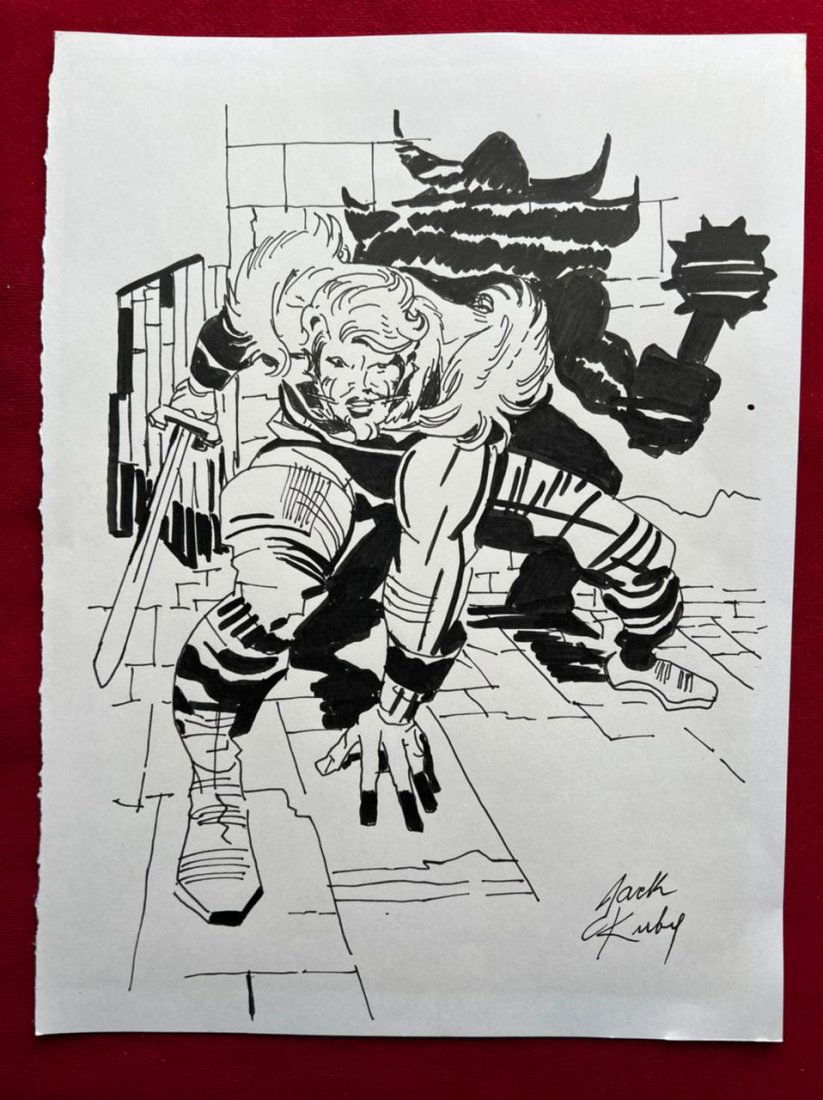 Jack Kirby drawing on paper - In the style of (1 of 2)