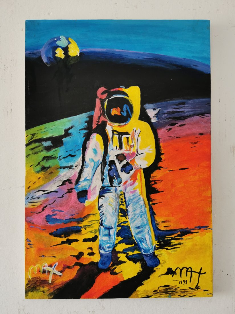 Peter Max Oil on Canvas painting - In the style of (1 of 9)