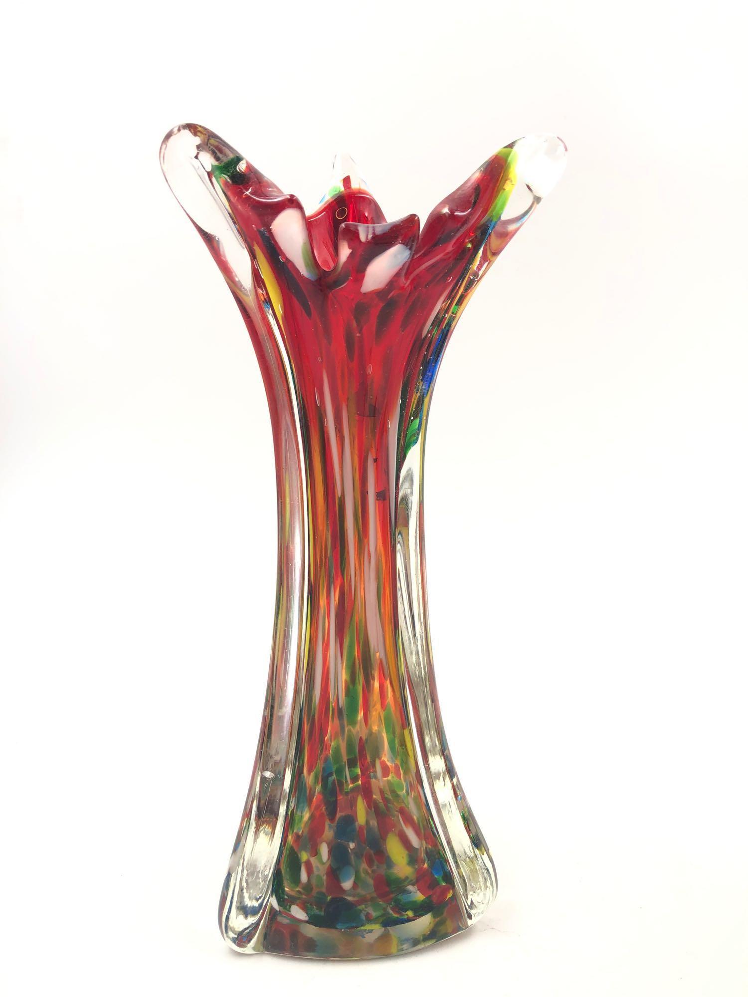 Murano Multi-Color Glass Vase (1 of 5)