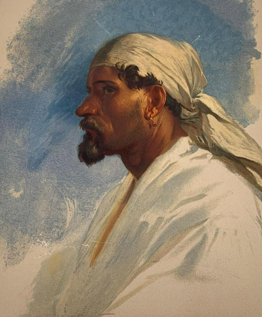 Unknown, Untitled Print of Man with Head Piece (1 of 4)