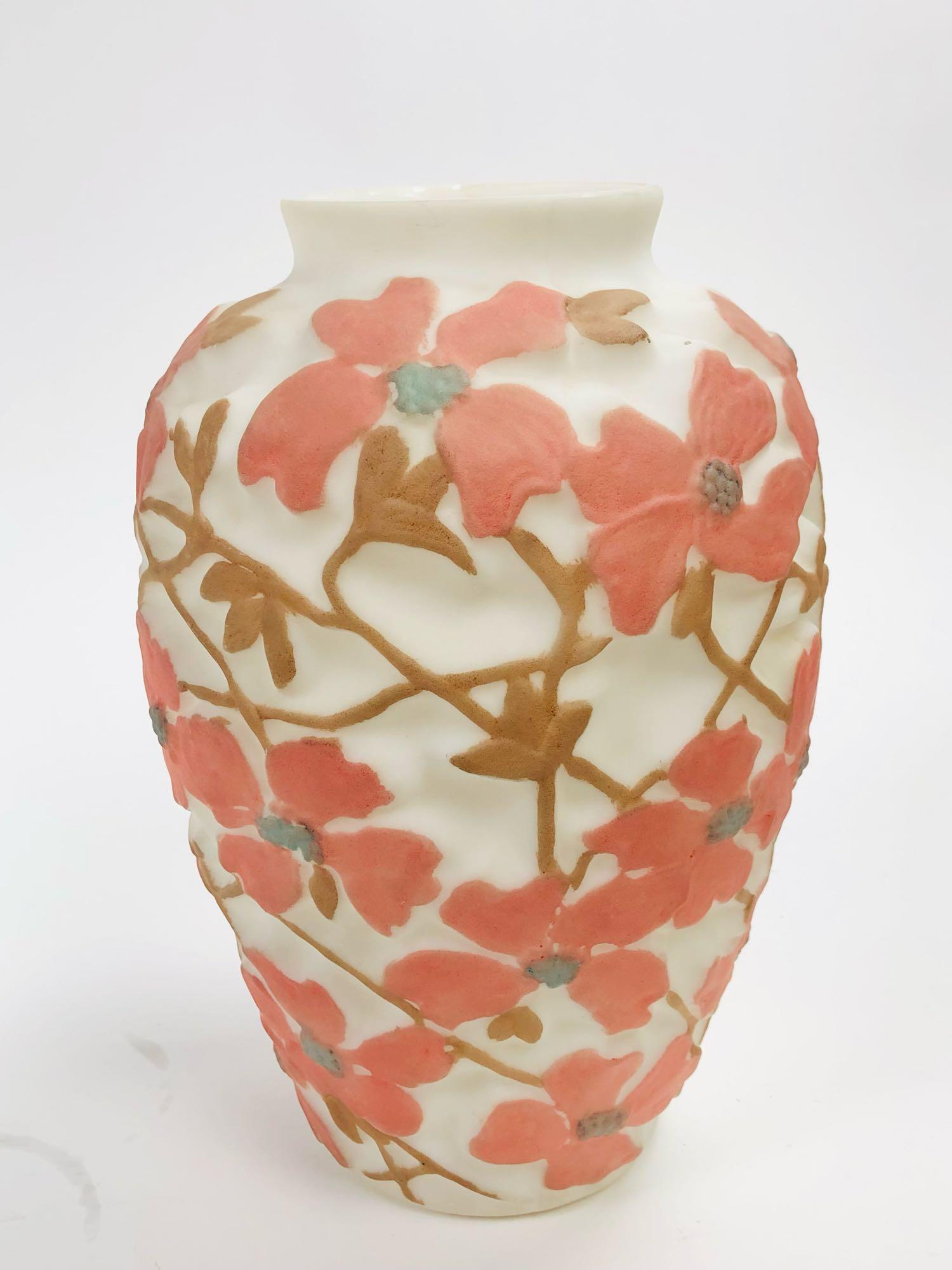 Consolidated Phoenix Glass Vase in Wild Rose (1 of 4)