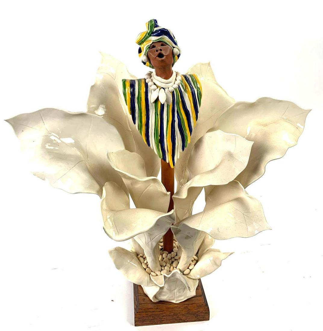 Hoyo, Untitled African Woman in White Flower (1 of 5)