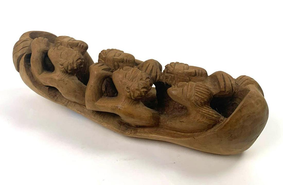 Unknown, Untitled Wooden Canoe with Figures (1 of 4)