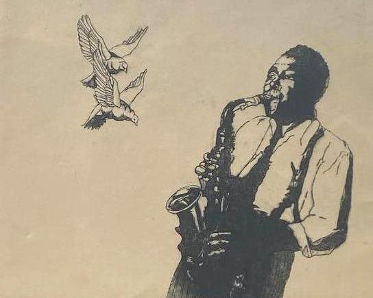 Robert A. Harris, Charlie Parker: Robert A. Harris, Charlie ParkerOrigin: American - Virginia 1977Medium: Print Proof/Ink Dimensions: 8 x 9.5 in; unframedCondition: GoodAdditional Information: Artist proof 2/8, hand signed at bottom,