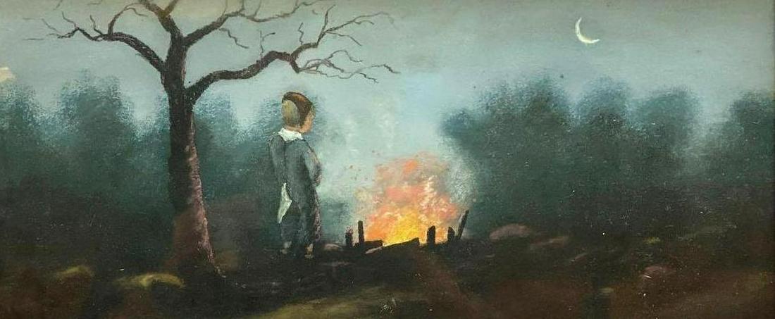 Unknown, Untitled Boy by Camp Fire (1 of 4)
