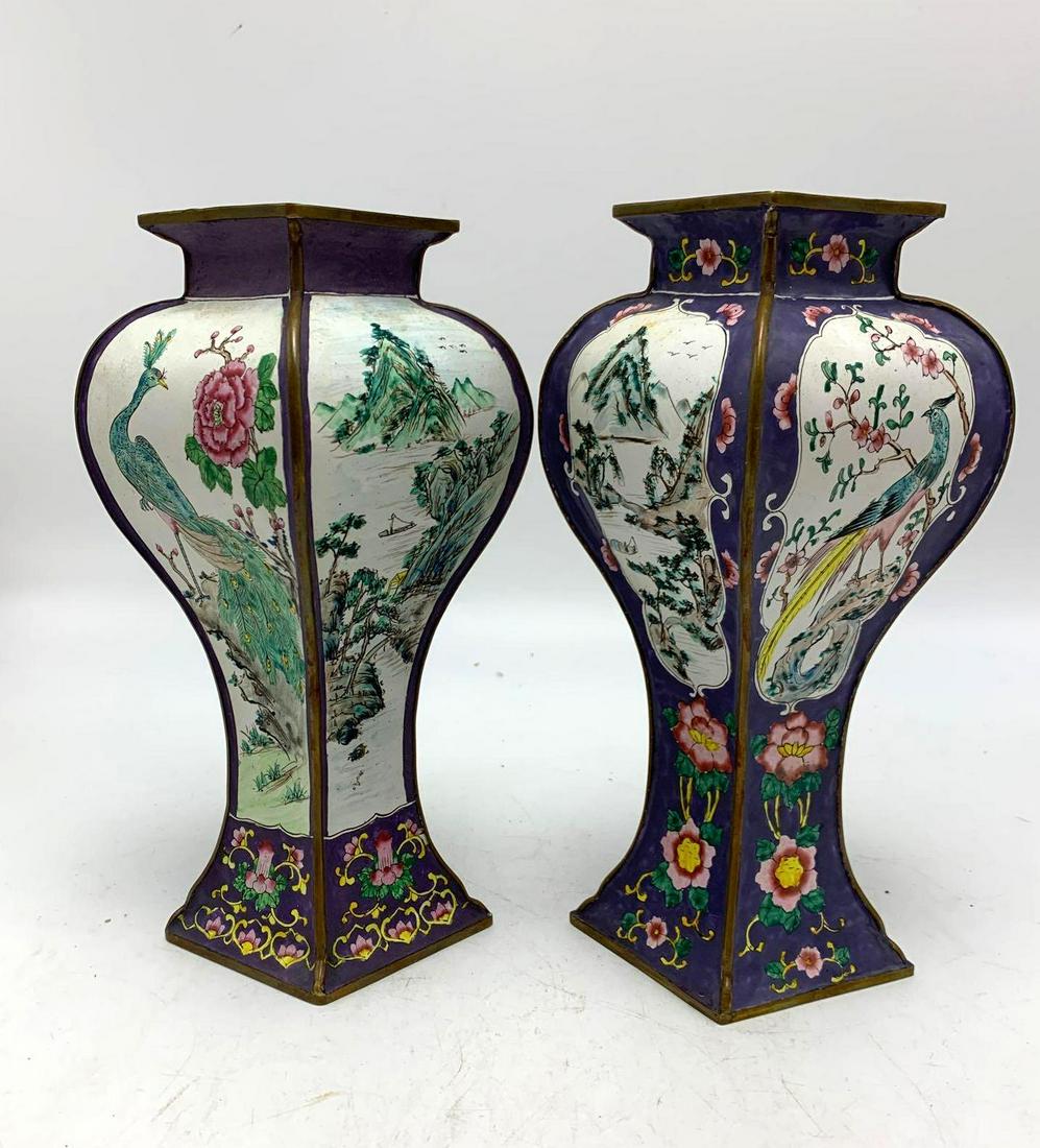 Chinese Cloisonn Enamel Vase (1 of 3)