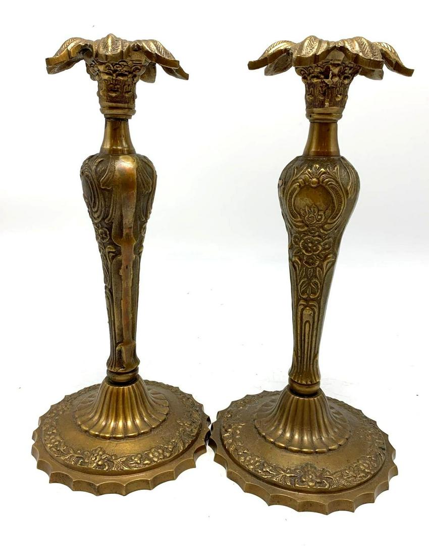 Brass Candle Stick Holders (1 of 6)