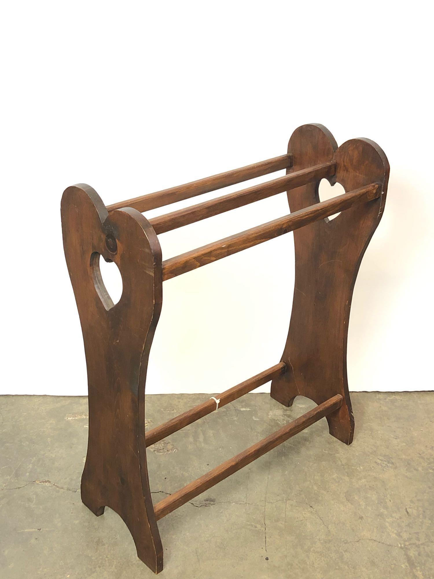 Heart Shaped Wooden Blanket Rack (1 of 5)