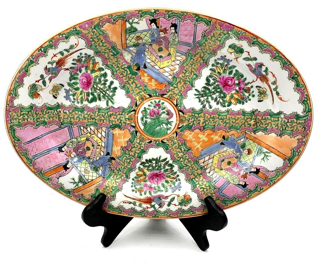 Rose Medallion Oval Platter (1 of 3)