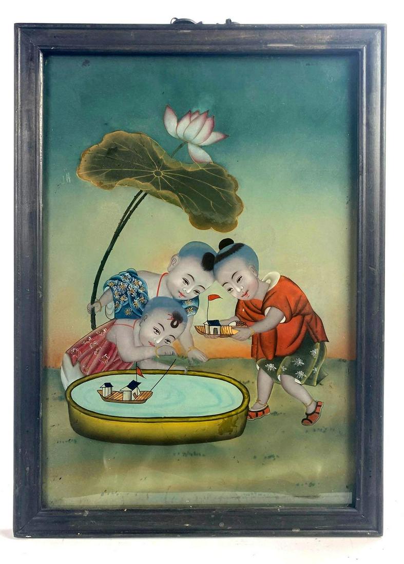 Folk Painting of Children (1 of 3)
