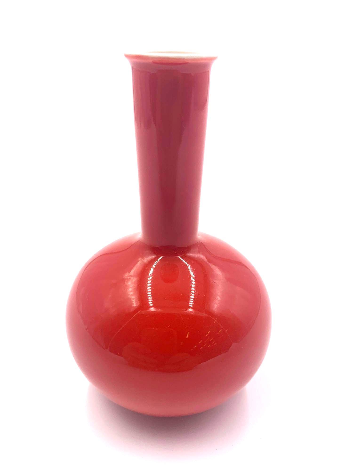 Chinese Miniature Porcelain Orange Bud Vase (1 of 2)