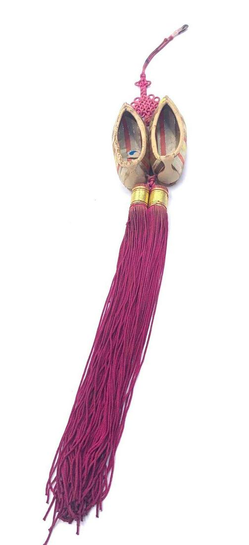 Korean Hanging Shoes and Tassel Decoration: Korean Hanging Shoes and Tassel Decoration 20 X 3 inches